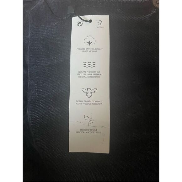 Zara Black Destroyed High-Waist Tapered Premium Denim - Picture 5 of 5